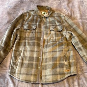Voyager fuzzy, flannel jacket.